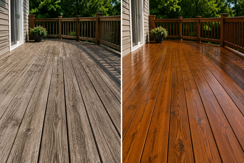 Deck Sealing vs Staining