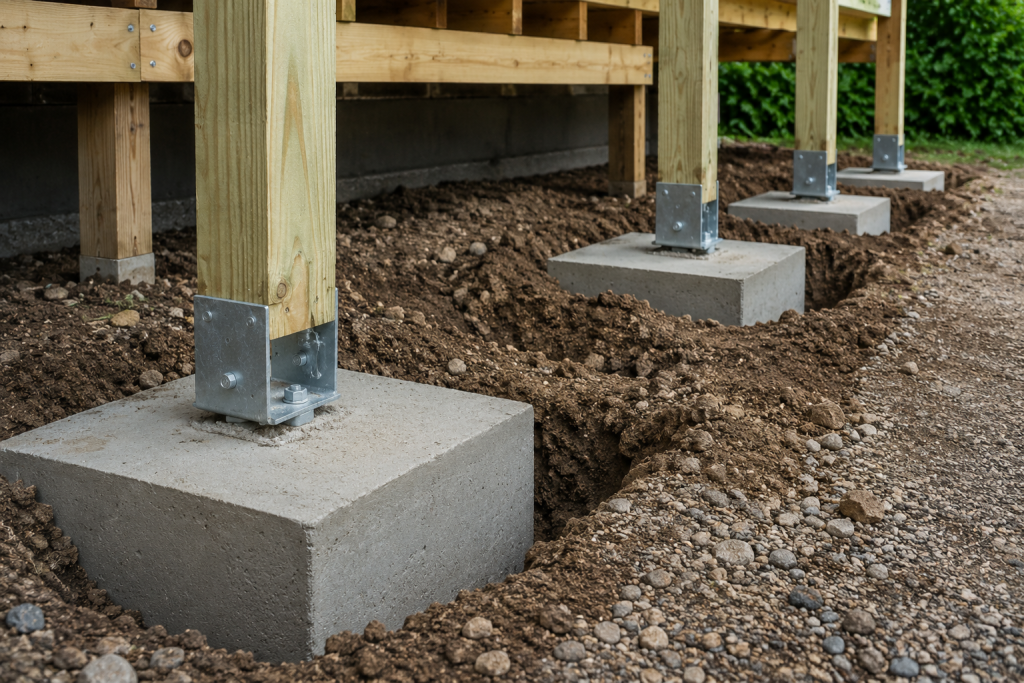 Poured Concrete Footings 
