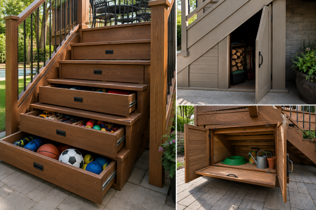 Under Deck Stairs Storage Ideas