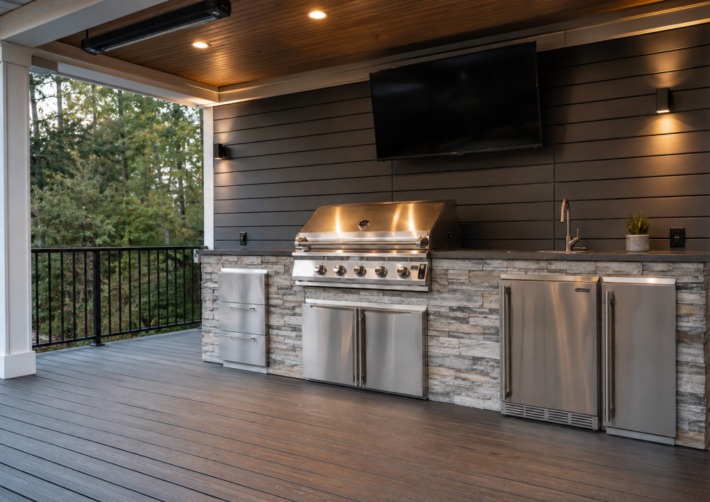 Utilities on a Deck Kitchen