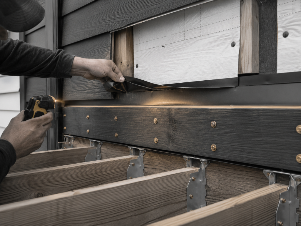 Fixed Deck Ledger and Flashing Detail