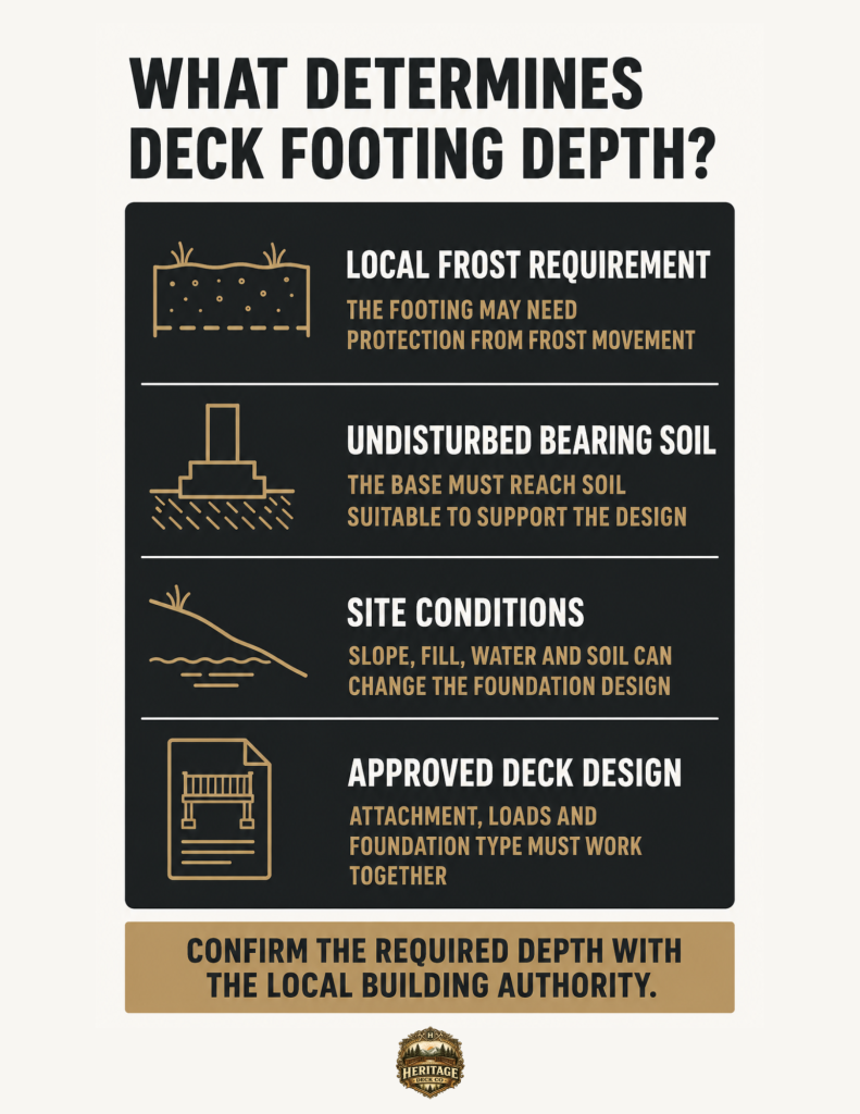How Deep Should Deck Footings Be