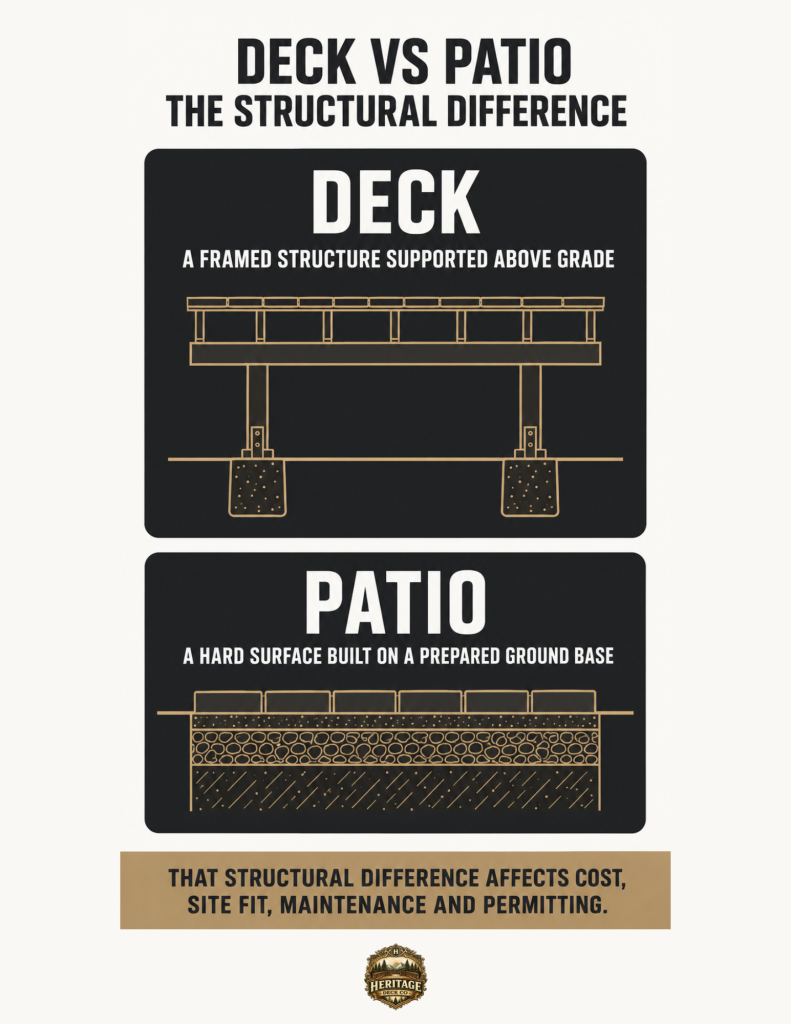 What Is the Difference Between a Deck and a Patio