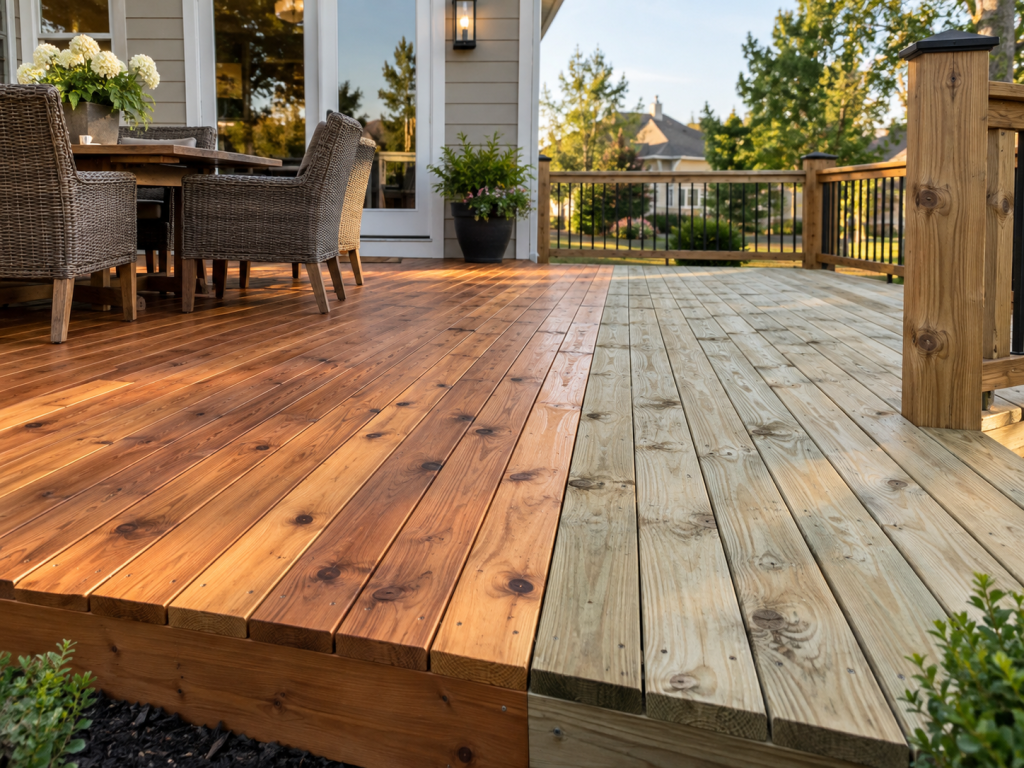 Cedar vs Pressure Treated Deck
